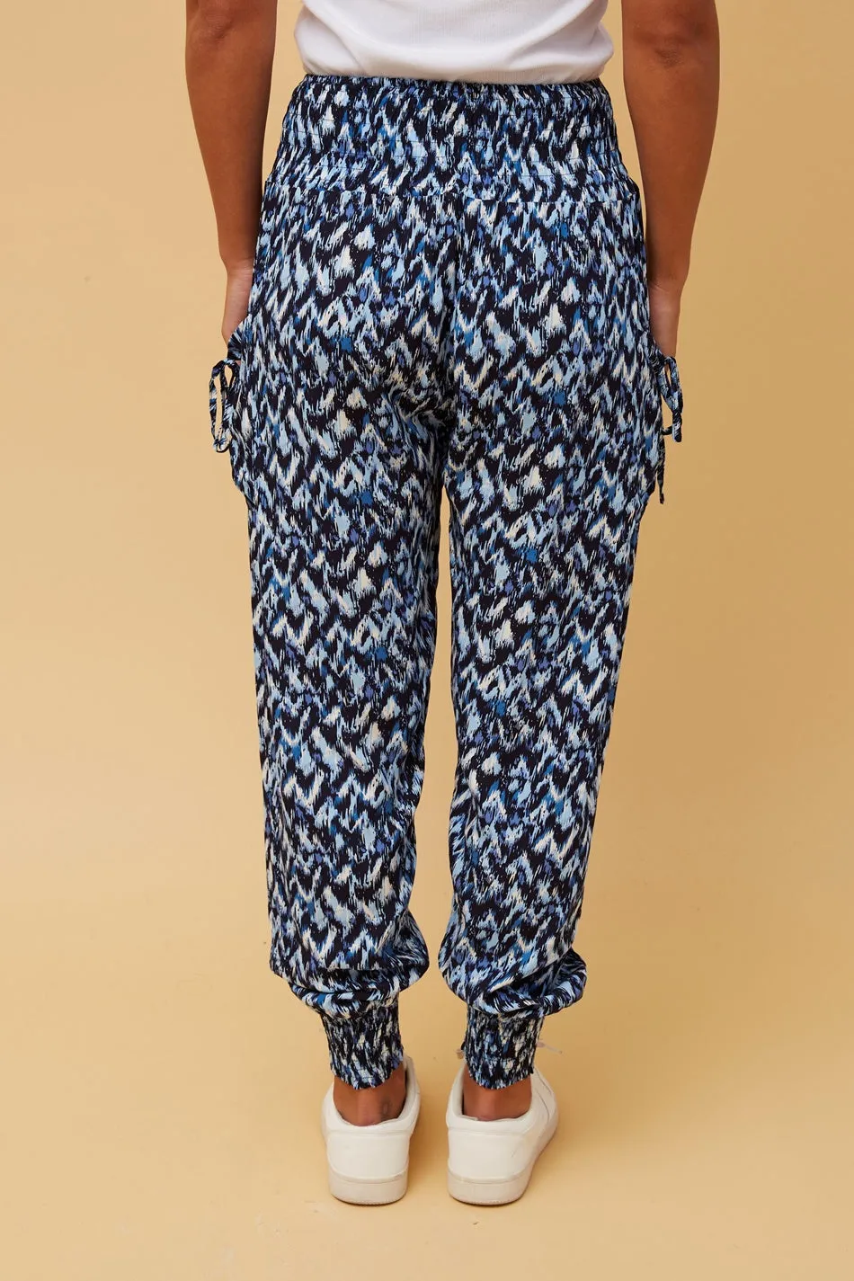 ABSTRACT PRINT BOHO HAREM PANTS