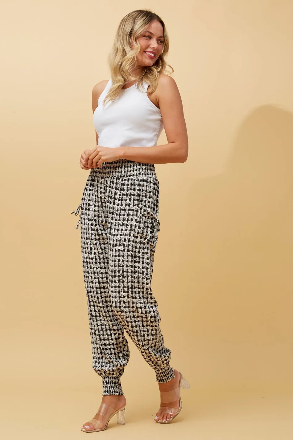 ABSTRACT PRINT BOHO HAREM PANTS