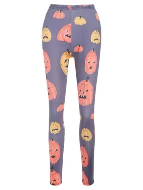 Advanced Cartoon Pumpkins Print Workout Pants