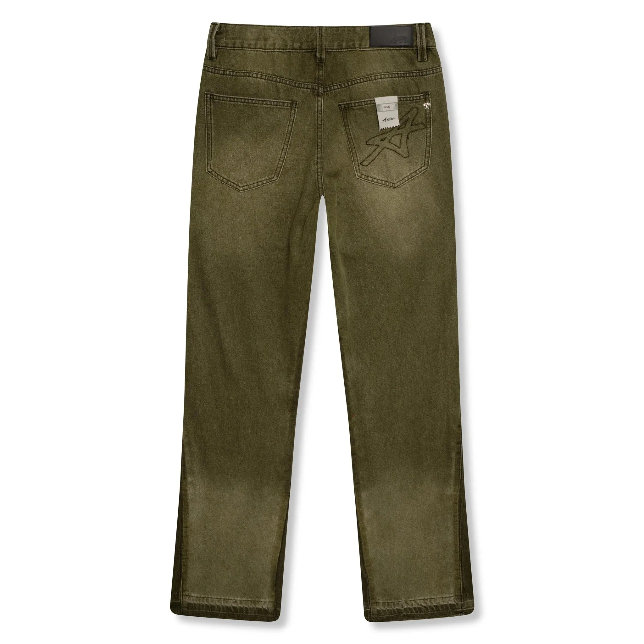 Optimized Title: Amicci Olive Flare Jeans for Women - Stylish High-Waisted Wide Leg Trousers