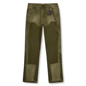 Optimized Title: Amicci Olive Flare Jeans for Women - Stylish High-Waisted Wide Leg Trousers