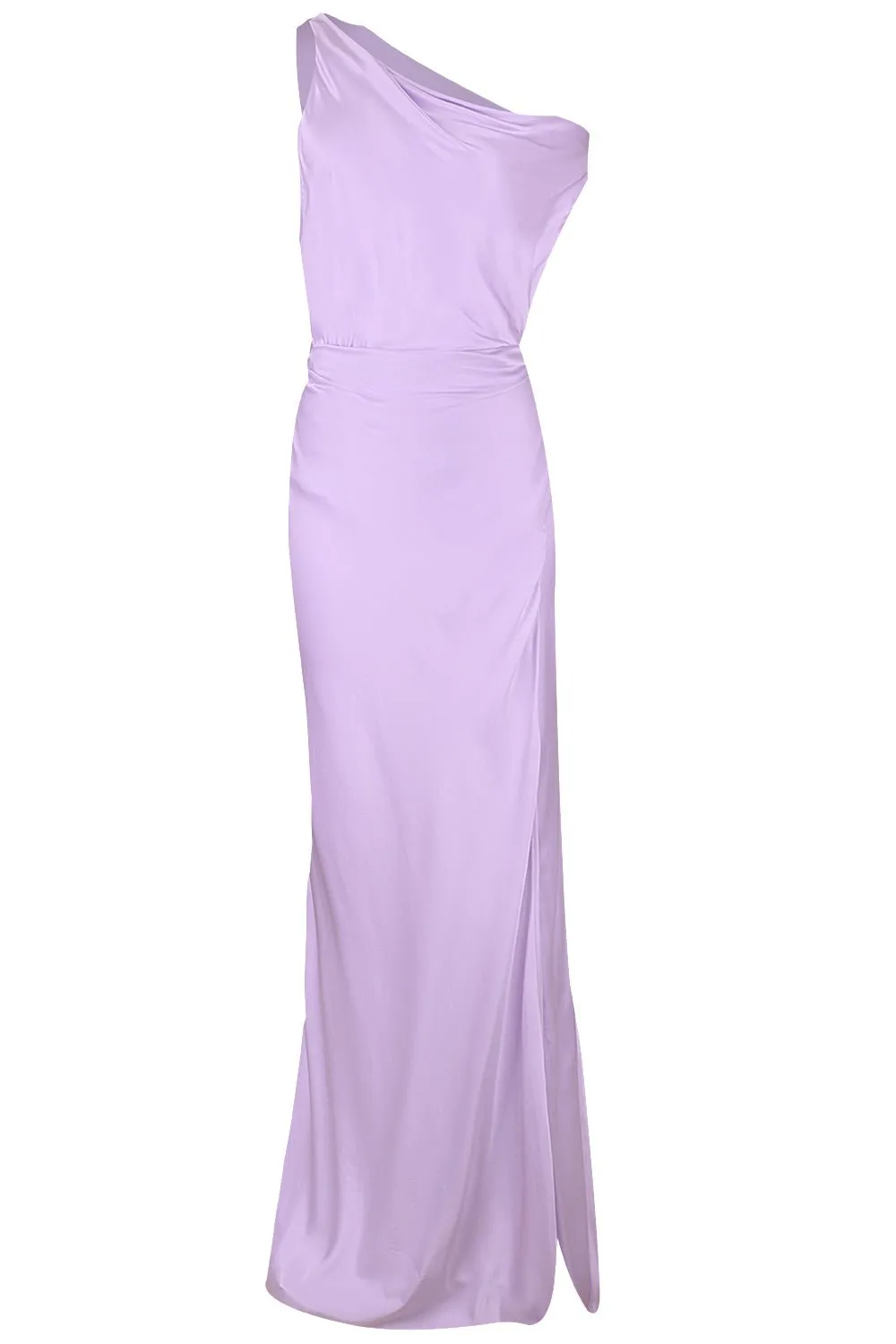 Asymmetric Cowl Wrap Gown