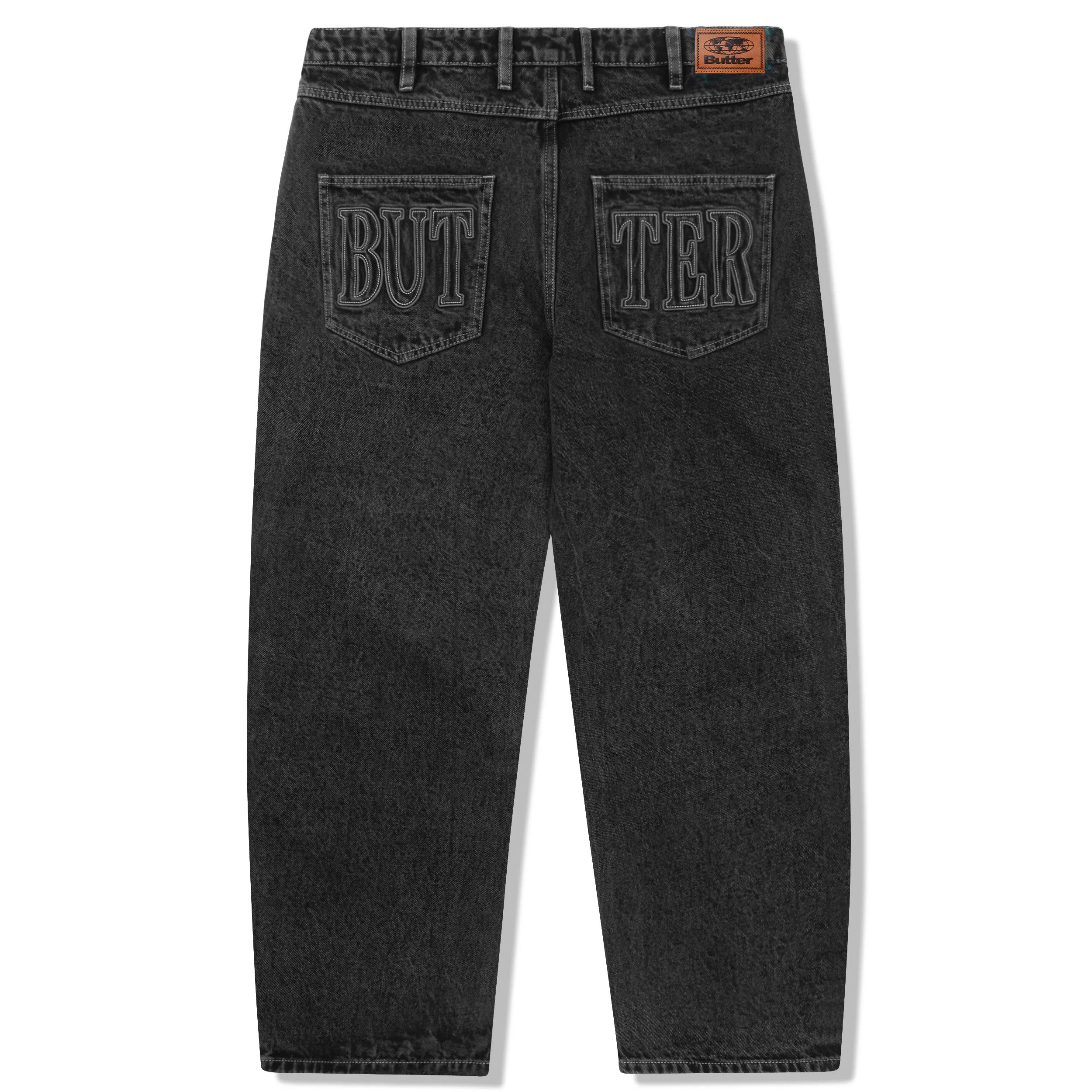 Butter Goods Applique Denim Jeans Acid Black