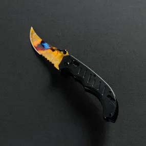 Case Hardened Flip Knife