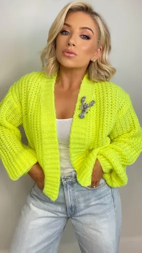 CHLOÉ LOBSTER CARDI - NEON YELLOW