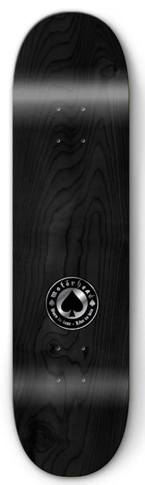 DECK SKATE FREE DOME MOTORHEAD LEMMY TRIBUTE BLACK DYED VENEERS 9.0