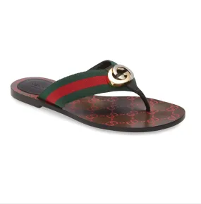 Gucci Kika GG Web Flip Flop