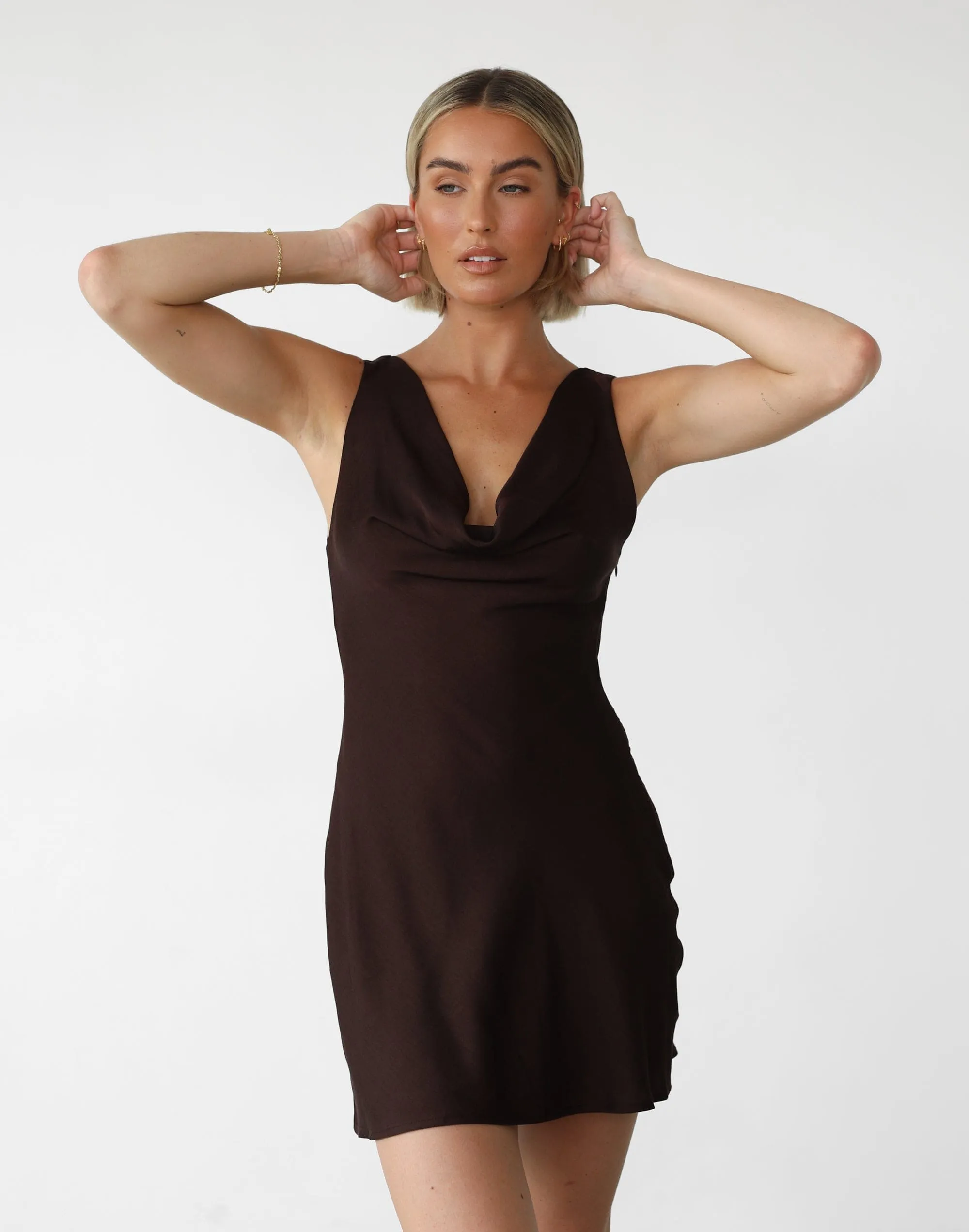 Imogen Mini Dress (Espresso)