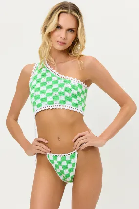 Ingrid Crochet Bikini Top - Jade Checker