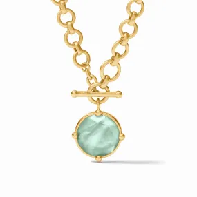 Julie Vos Honeybee Demi Necklace, Aquamarine Blue