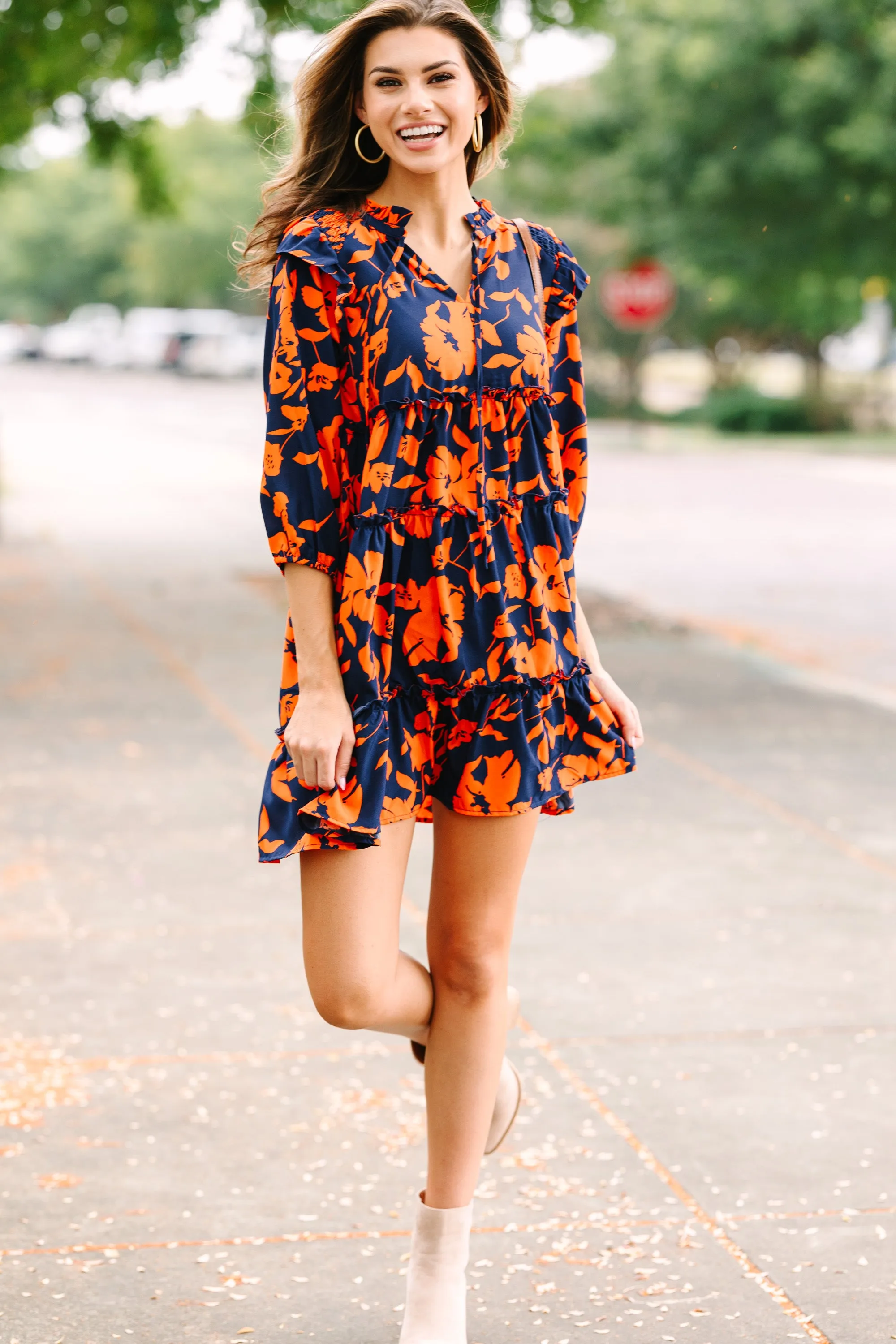 Just For Me Floral Babydoll Dress