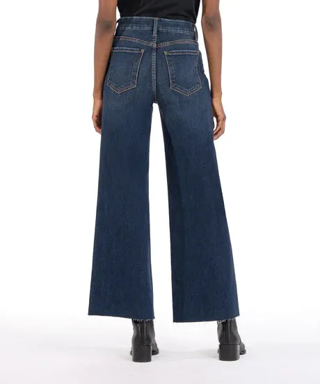 KUT From The Kloth Meg High Rise Wide Leg Jeans in Exhibited Wash