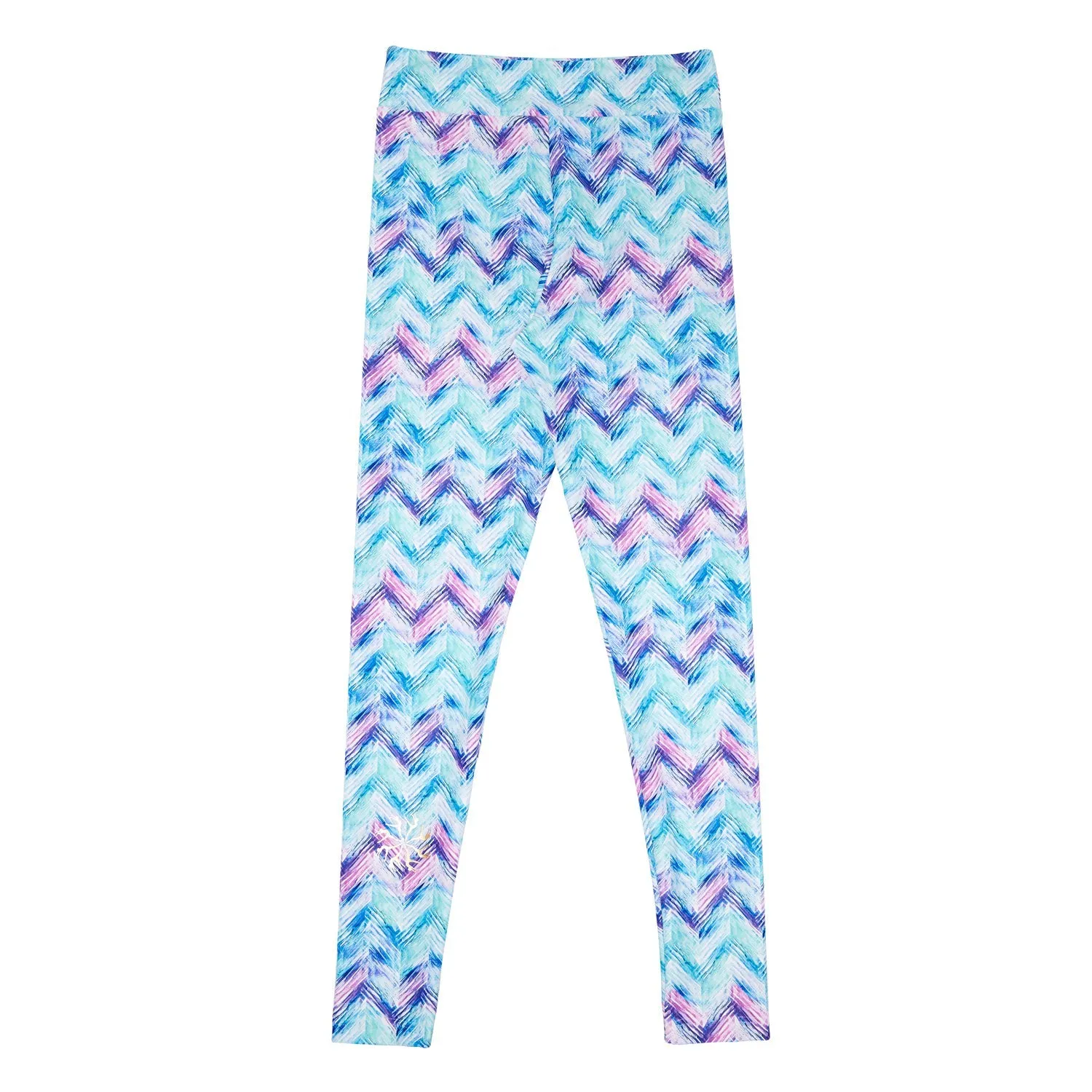 Long Legging in Watery Chevron Print