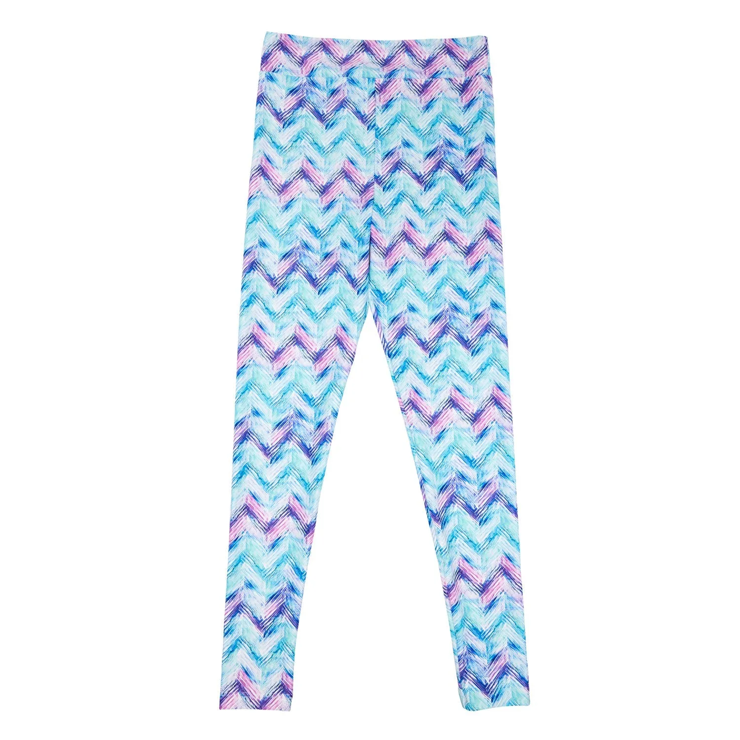 Long Legging in Watery Chevron Print