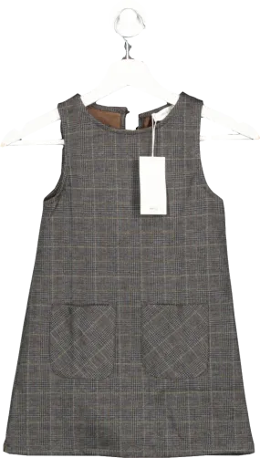 MANGO Grey Checkered Pinafore Dress BNWT  6 Years