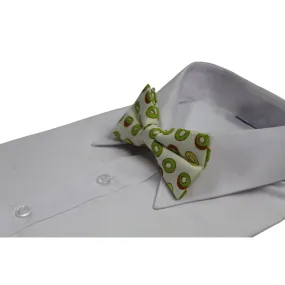 Mens Kiwi Fruit Patterned Bow Tie