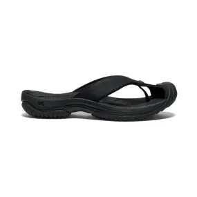 Men's Waimea Leather Flip-Flop  |  Black/Black