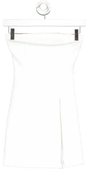 Miscreants London White Strapless Top With High Slit UK 6