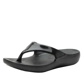 Ode Black Gloss Sandal