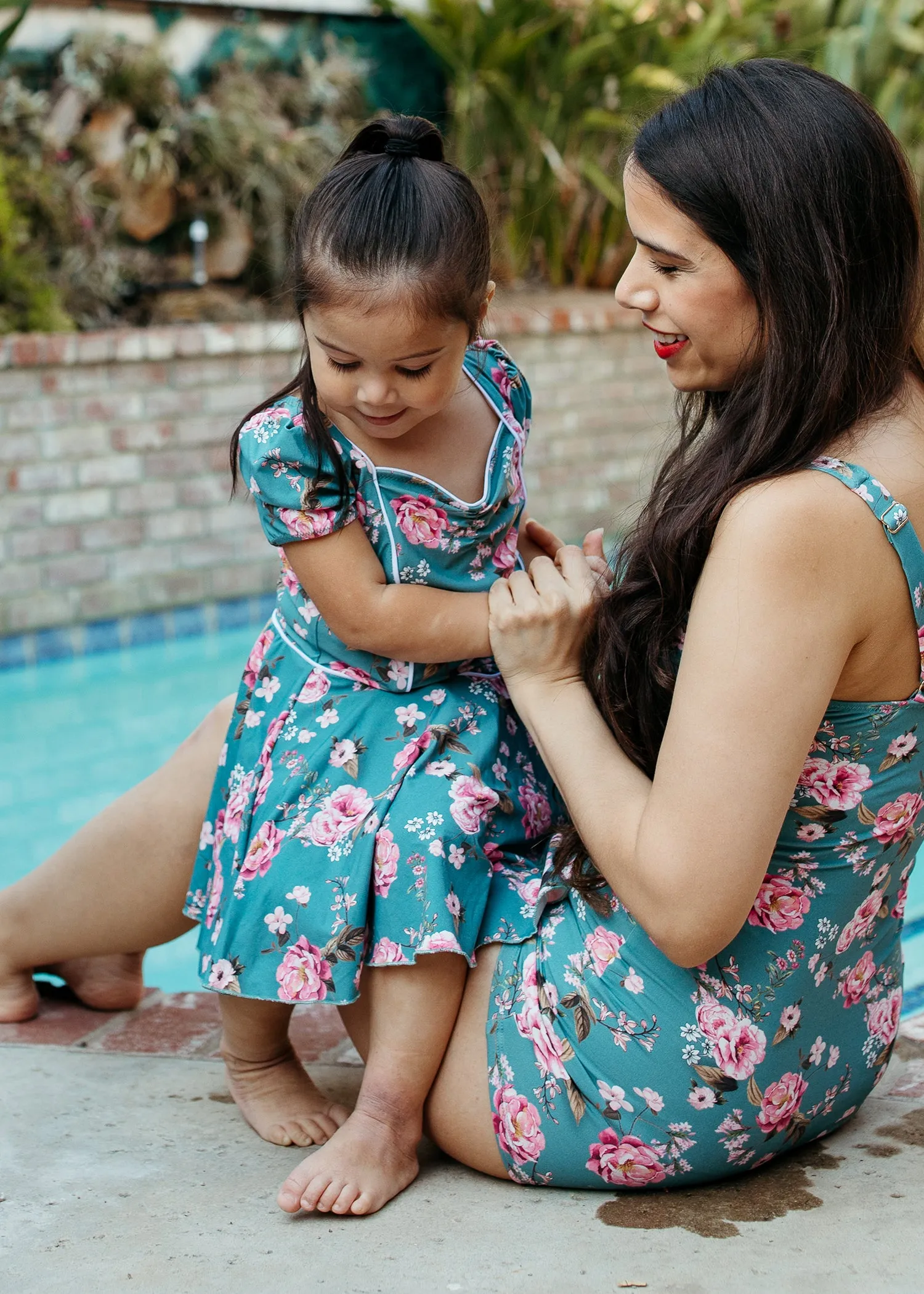 princess swim dress in bella rose