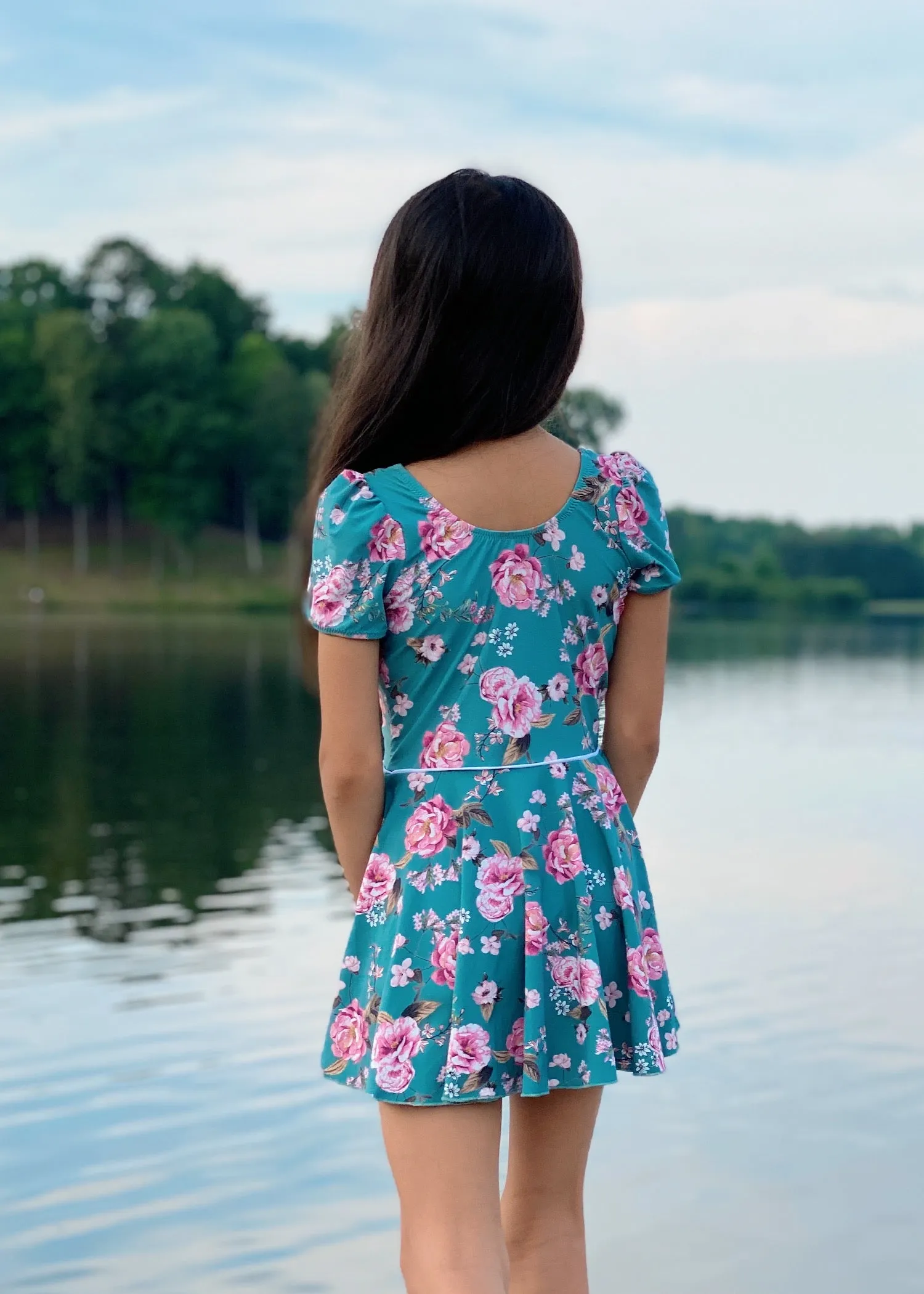 princess swim dress in bella rose