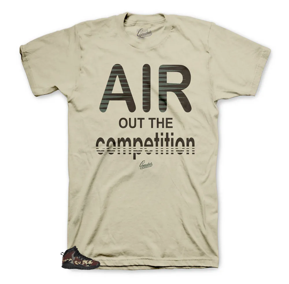 Retro 10 Woodland Camo Shirt - Air Out - Sand