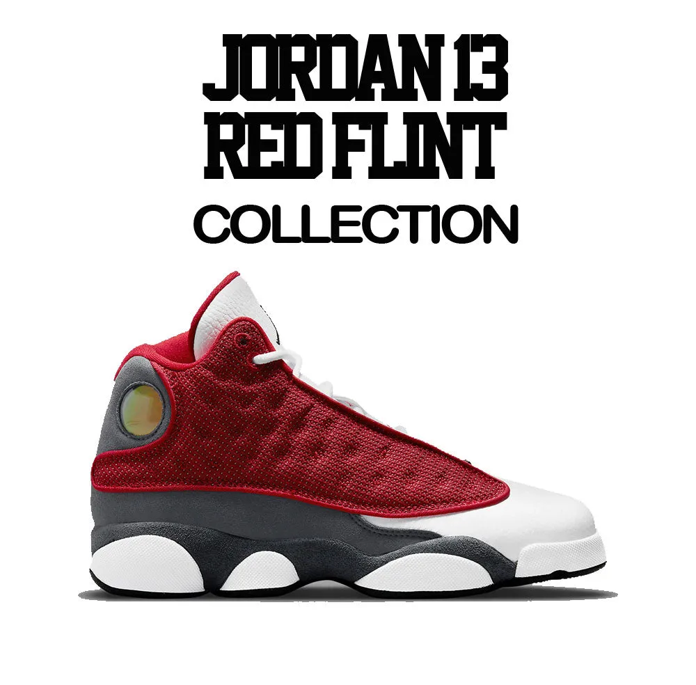 Retro 13 Red Flint Shirt - Fresh Sneakers - Charcoal