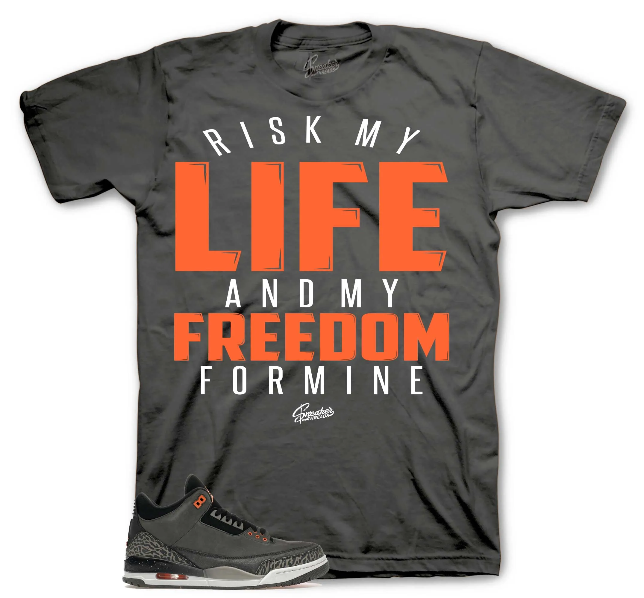 Retro 3 Fear Shirt - My Life - Charcoal