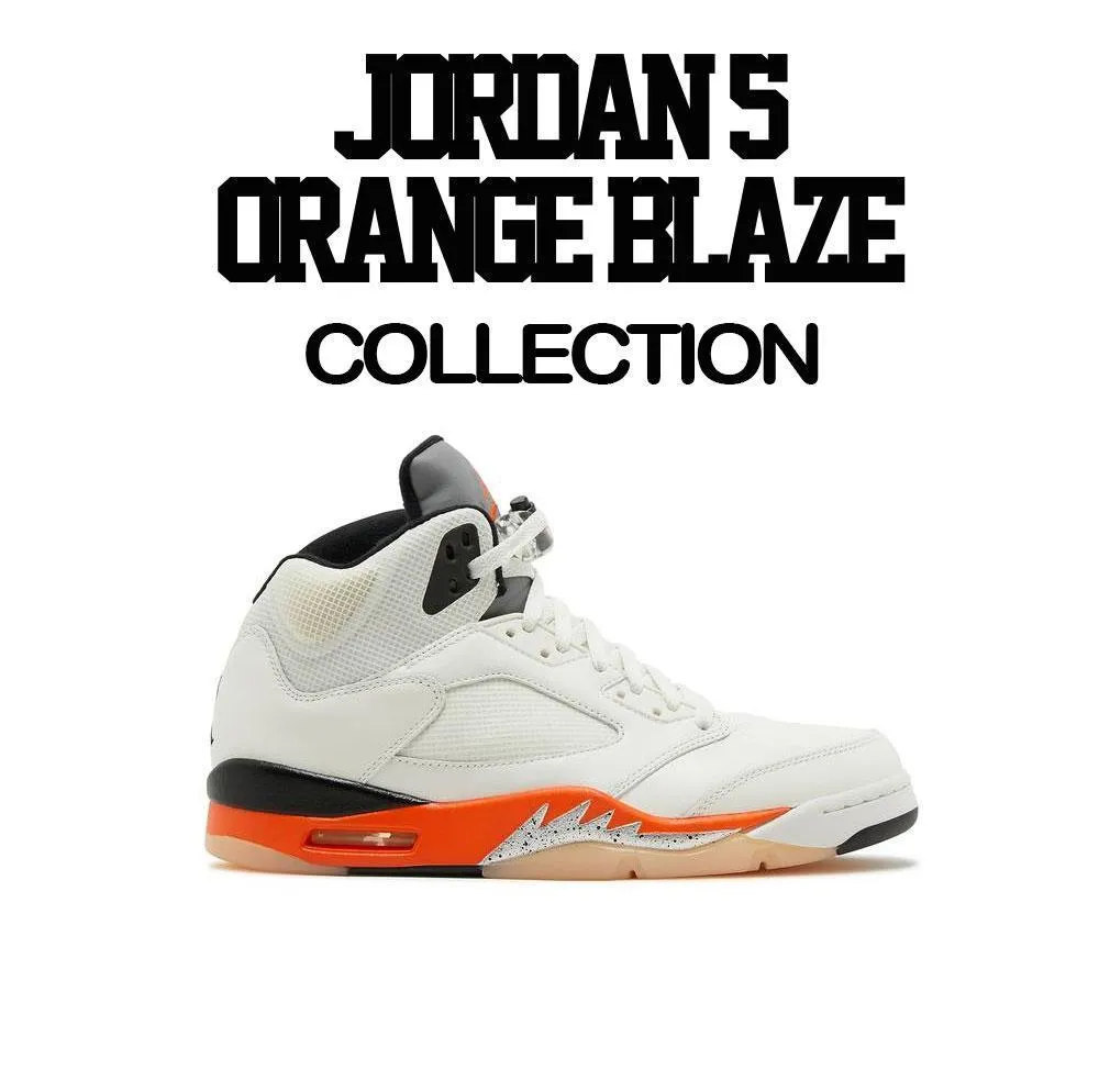 Retro 5 Orange Blaze Shirt - Cost - Natural