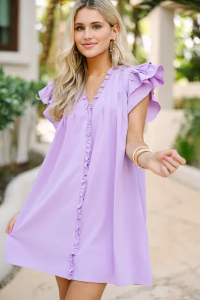 Rise To The Occasion Lilac Purple Ruffled Dress