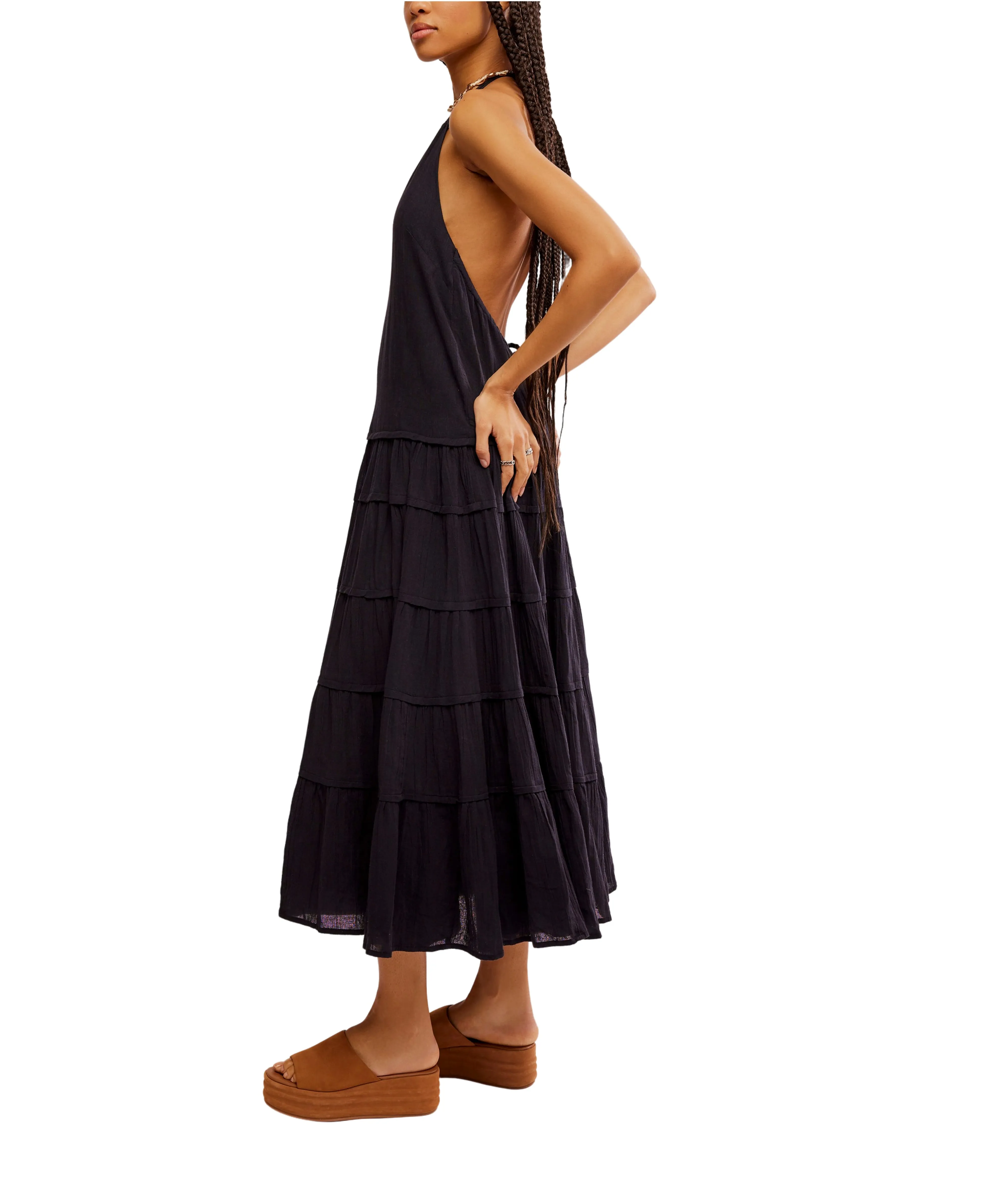 Somewhere Sunny Maxi Dress - Black