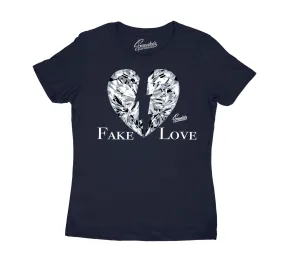 Womens Midnight Navy 3 Shirt - Love - Navy