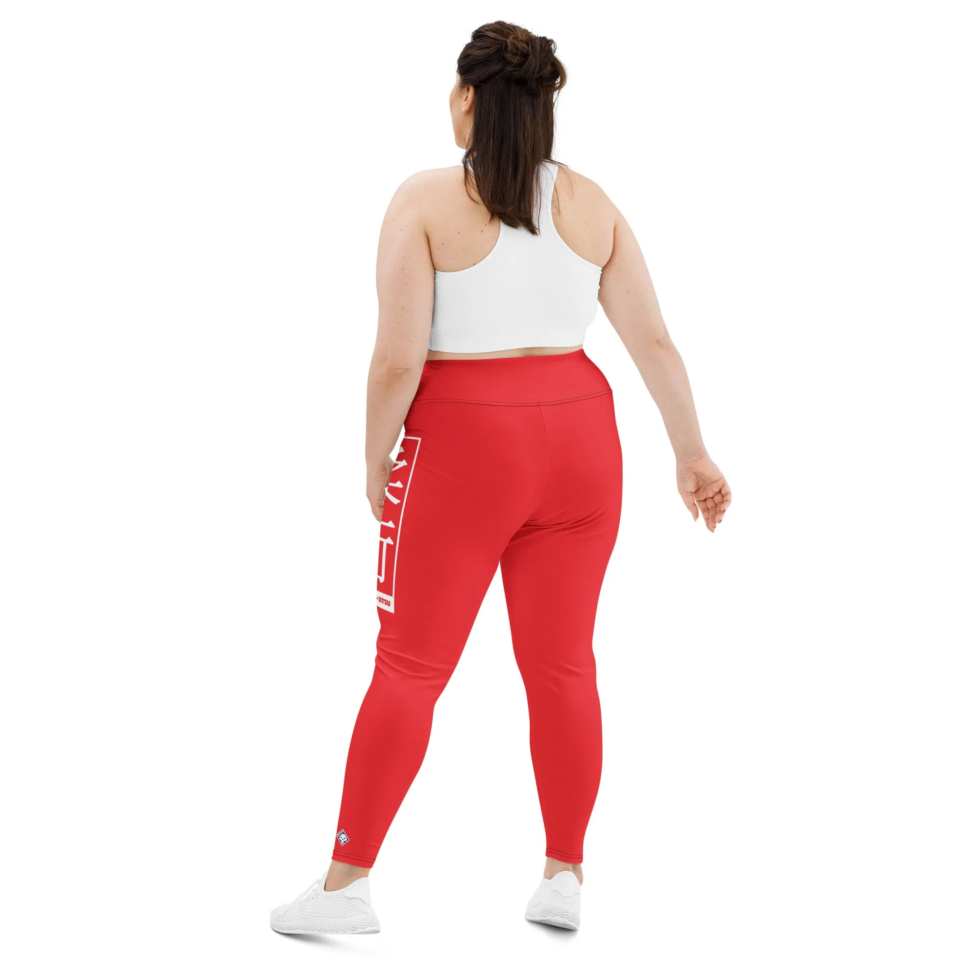 Women's Plus Size Yoga Pants Workout Leggings For Jiu Jitsu 001 - Scarlet