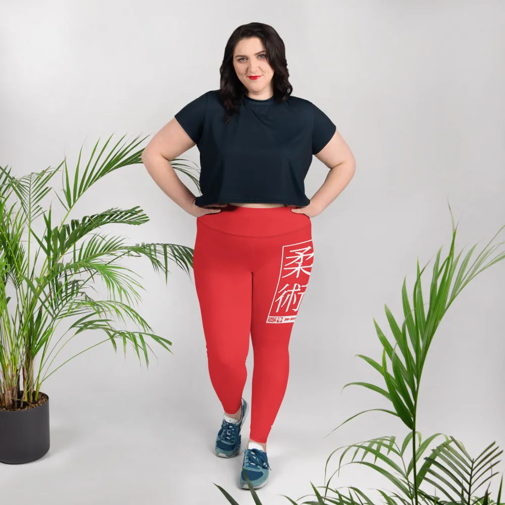 Women's Plus Size Yoga Pants Workout Leggings For Jiu Jitsu 001 - Scarlet