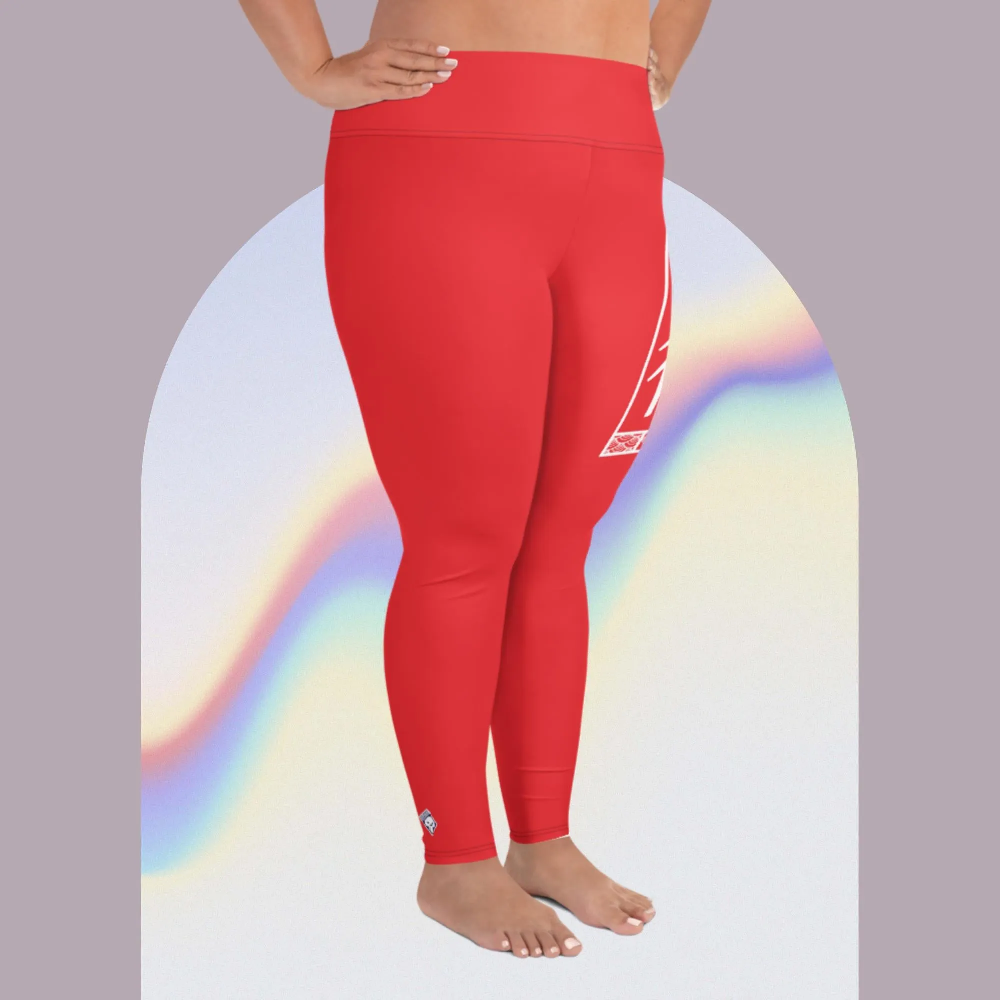 Women's Plus Size Yoga Pants Workout Leggings For Jiu Jitsu 001 - Scarlet