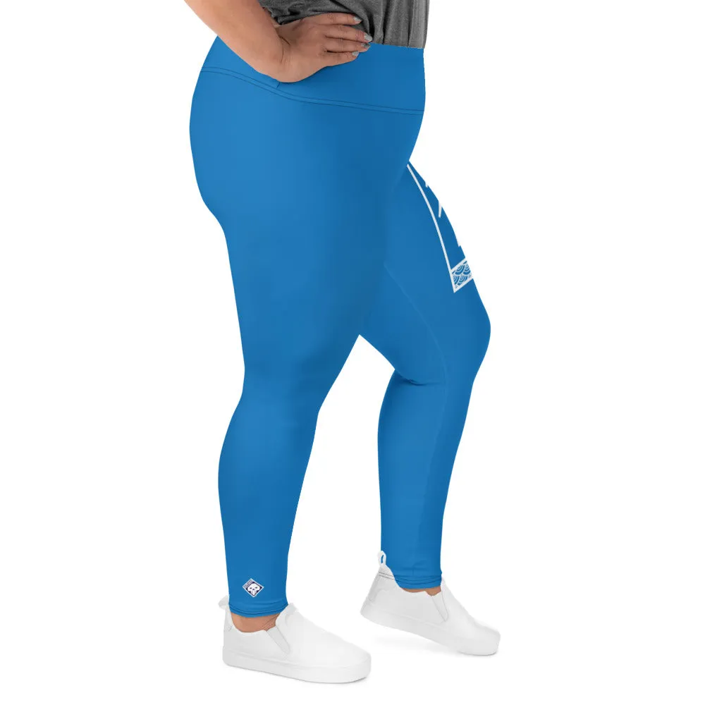 Women's Plus Size Yoga Pants Workout Leggings For Jiu Jitsu 004 - Azul