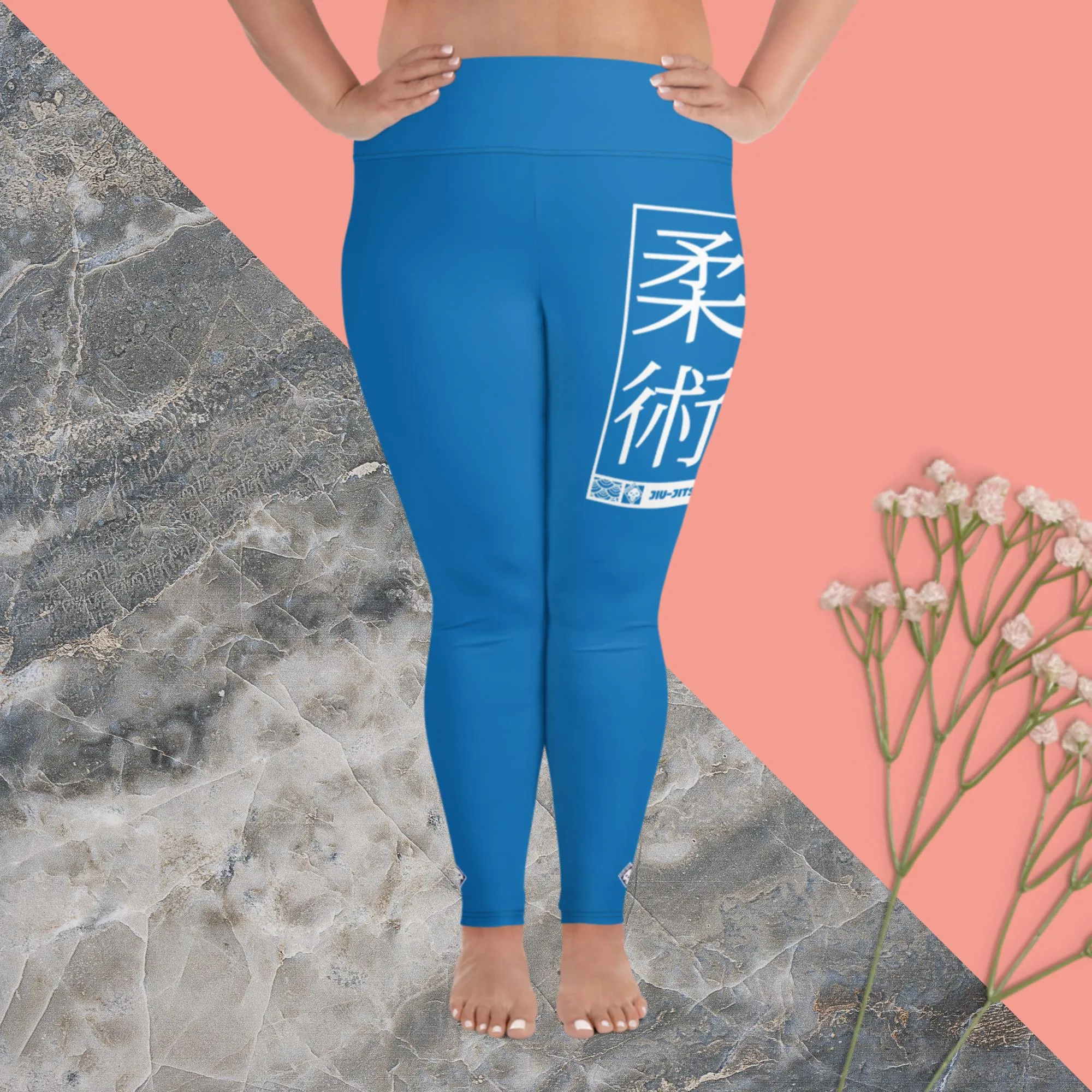 Women's Plus Size Yoga Pants Workout Leggings For Jiu Jitsu 004 - Azul