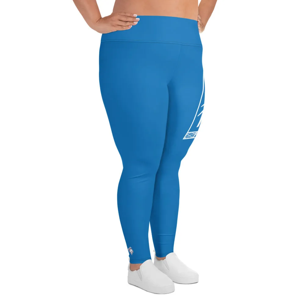 Women's Plus Size Yoga Pants Workout Leggings For Jiu Jitsu 004 - Azul