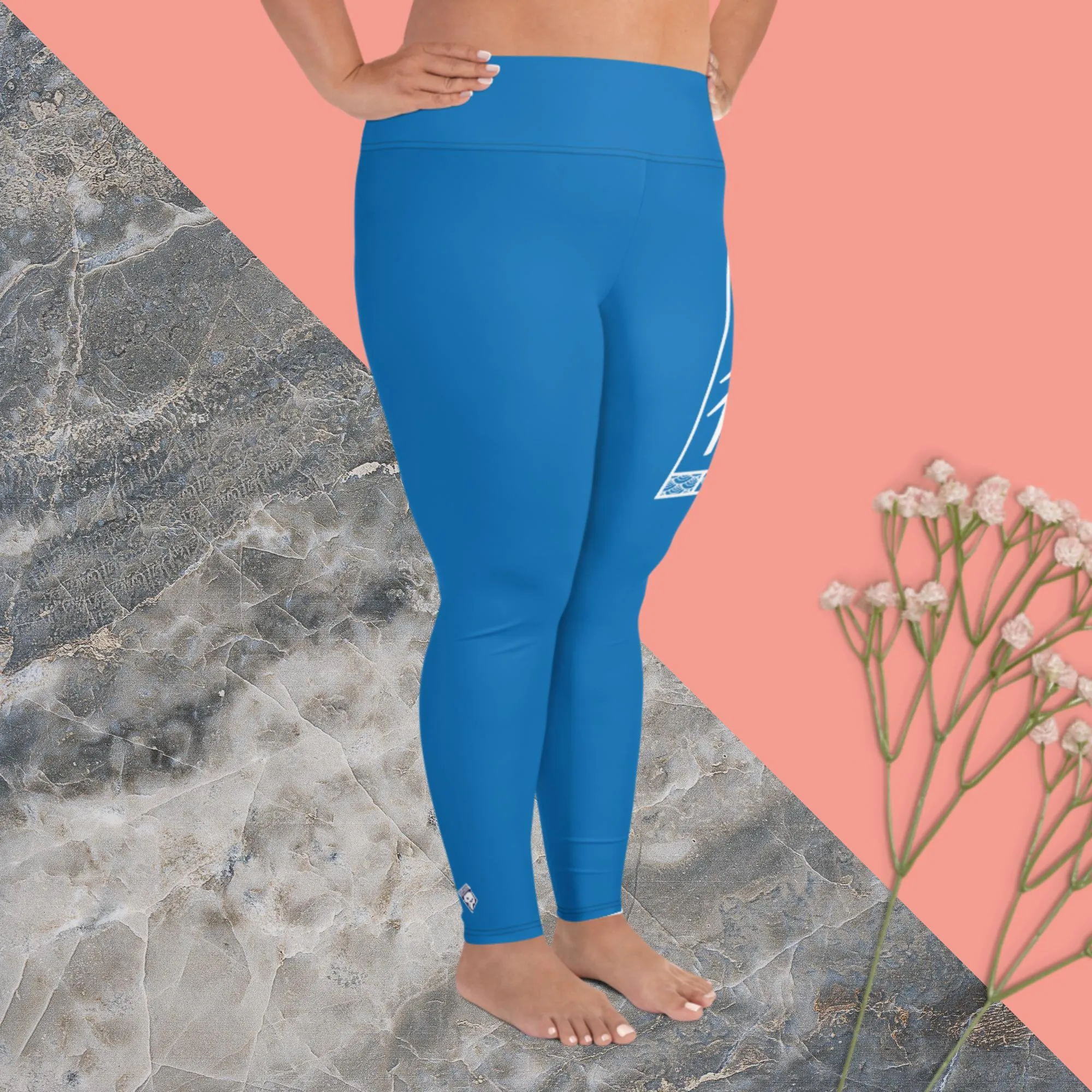 Women's Plus Size Yoga Pants Workout Leggings For Jiu Jitsu 004 - Azul