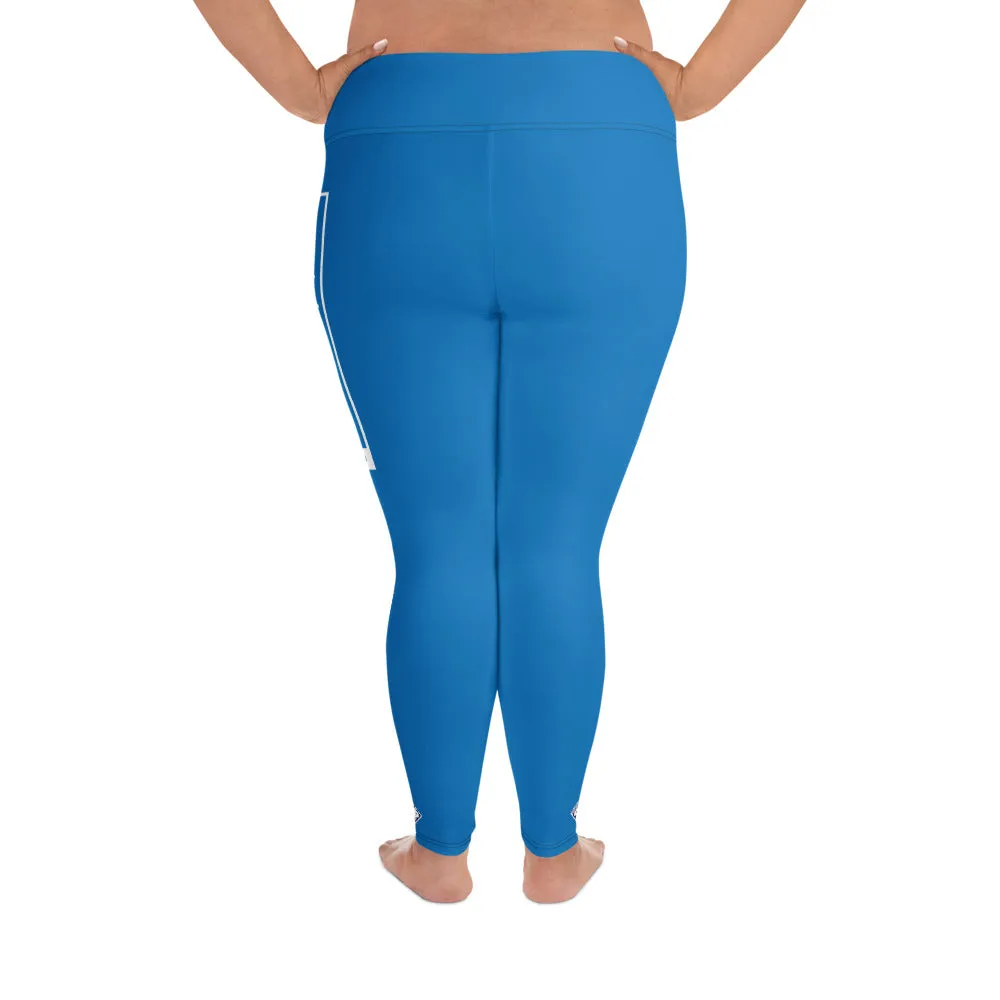 Women's Plus Size Yoga Pants Workout Leggings For Jiu Jitsu 004 - Azul