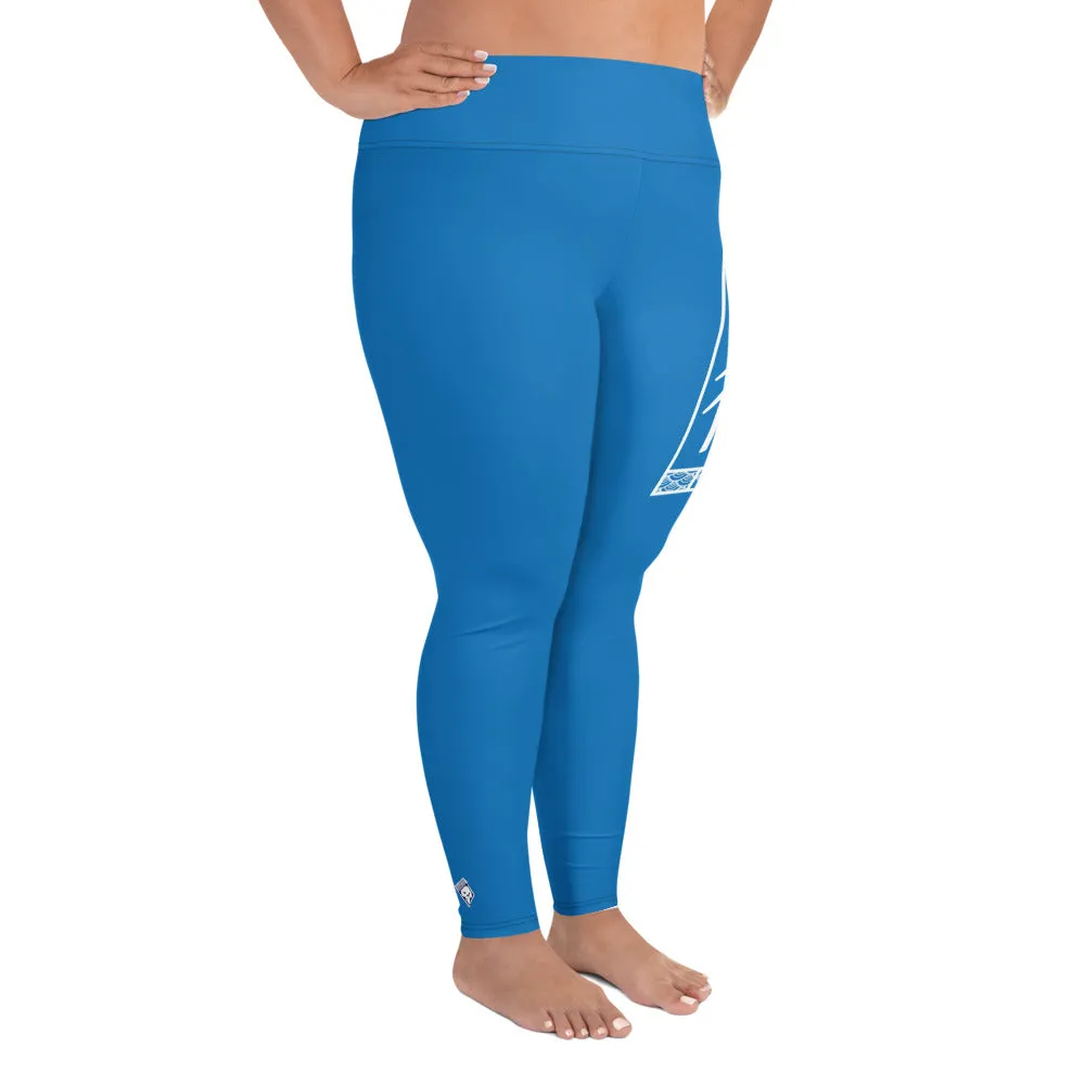 Women's Plus Size Yoga Pants Workout Leggings For Jiu Jitsu 004 - Azul