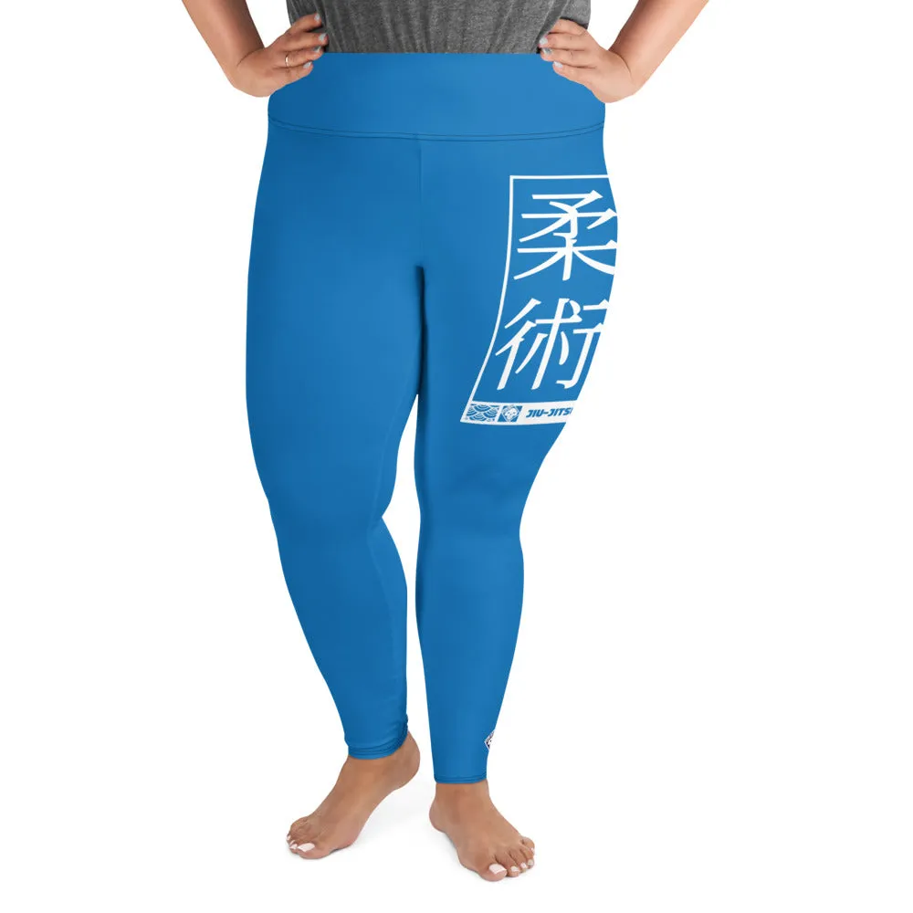 Women's Plus Size Yoga Pants Workout Leggings For Jiu Jitsu 004 - Azul