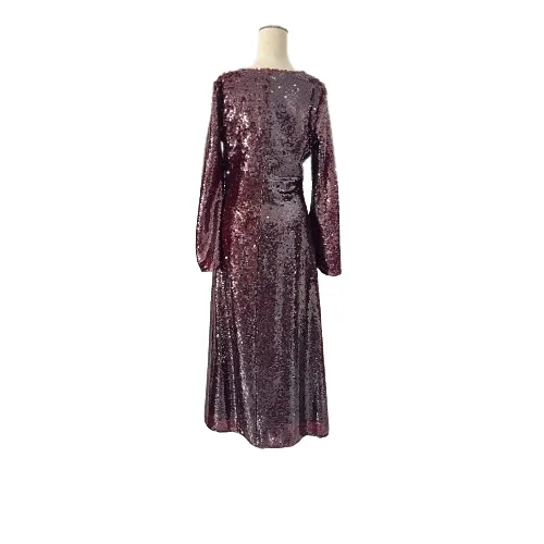 ZARA Burgundy Sequins Maxi Dress | Like New |